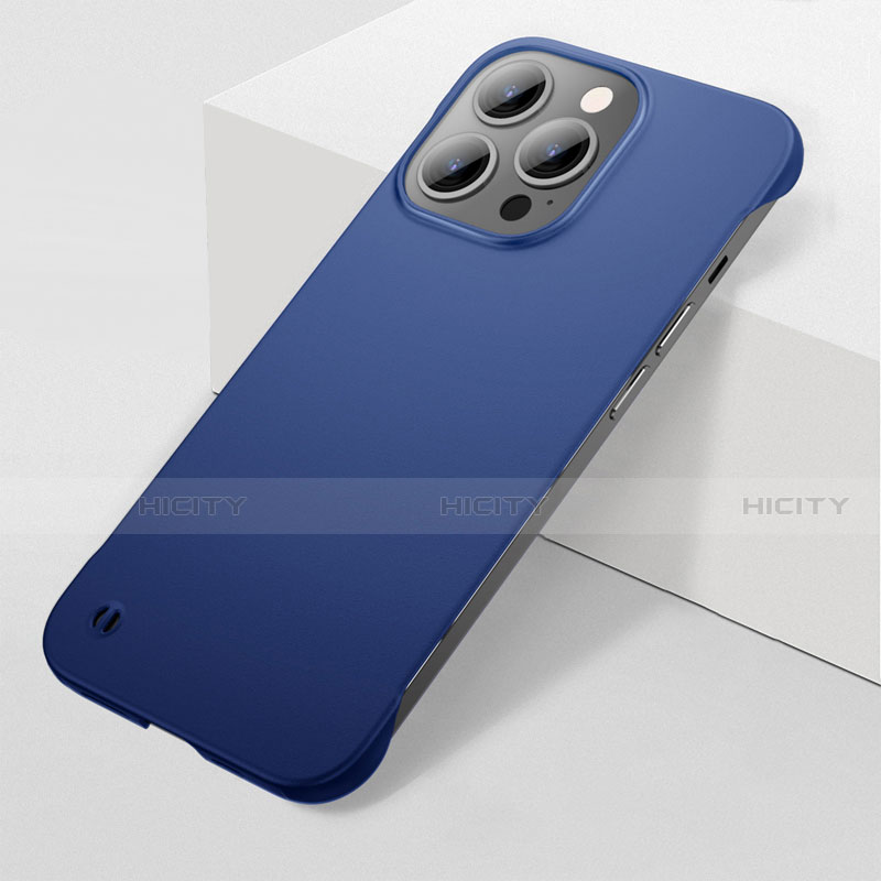 Coque Plastique Rigide Etui Housse Mat M04 pour Apple iPhone 14 Pro Bleu Plus