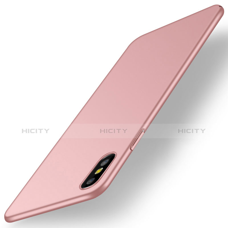 Coque Plastique Rigide Etui Housse Mat M15 pour Apple iPhone Xs Or Rose Plus