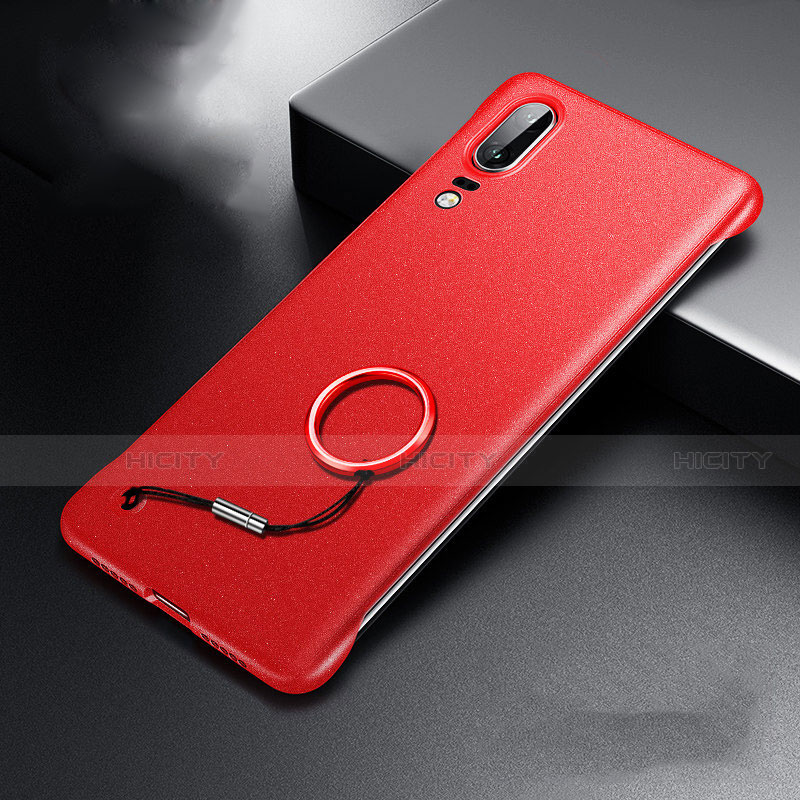 Coque Plastique Rigide Etui Housse Mat P01 pour Huawei P20 Rouge Plus