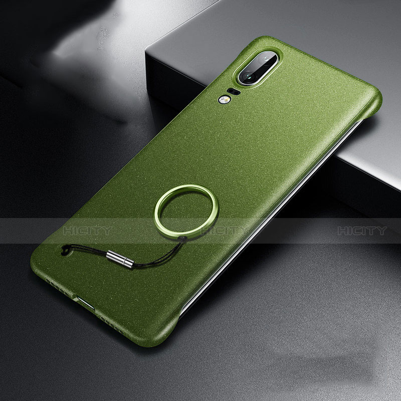 Coque Plastique Rigide Etui Housse Mat P01 pour Huawei P20 Vert Plus