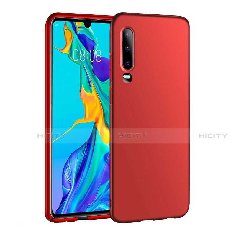 Coque Plastique Rigide Etui Housse Mat P01 pour Huawei P30 Rouge Plus