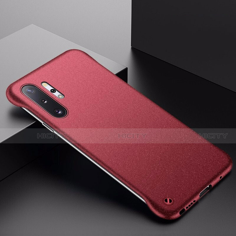 Coque Plastique Rigide Etui Housse Mat P01 pour Samsung Galaxy Note 10 Plus 5G Rouge Plus