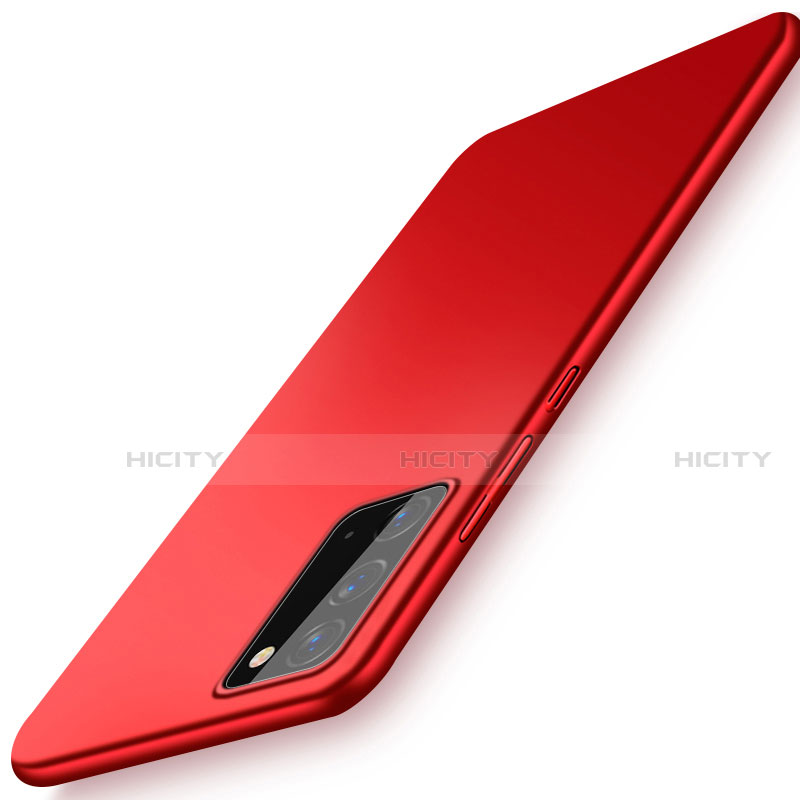 Coque Plastique Rigide Etui Housse Mat P01 pour Samsung Galaxy Note 20 5G Rouge Plus