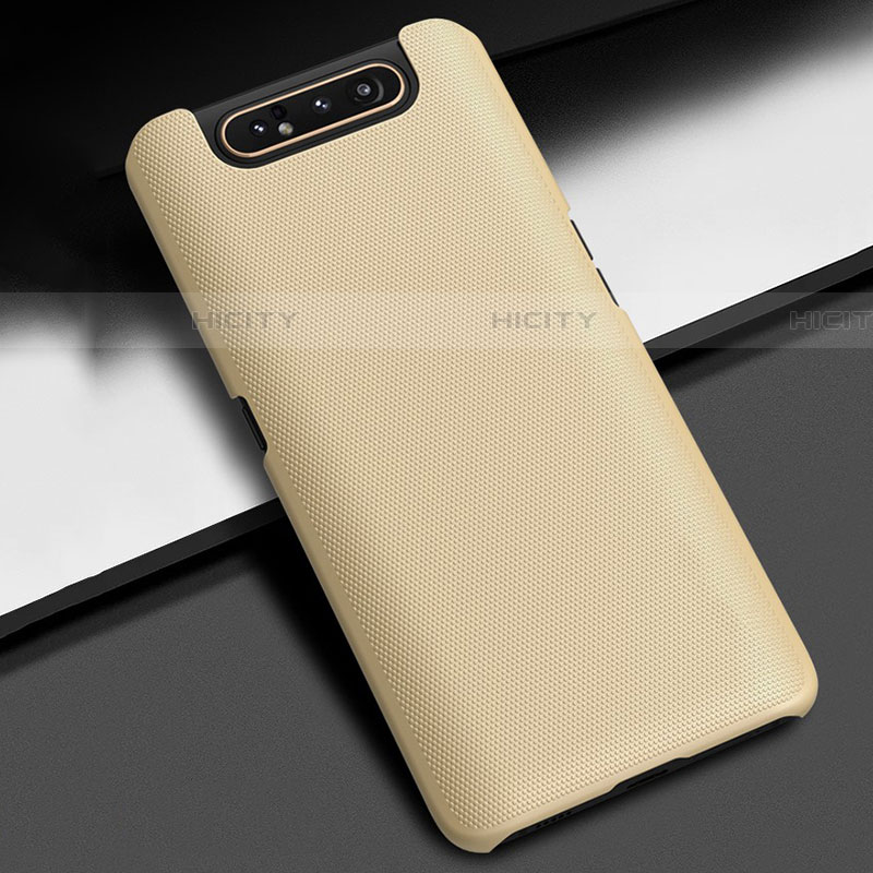 Coque Plastique Rigide Etui Housse Mat P02 pour Samsung Galaxy A80 Or Plus