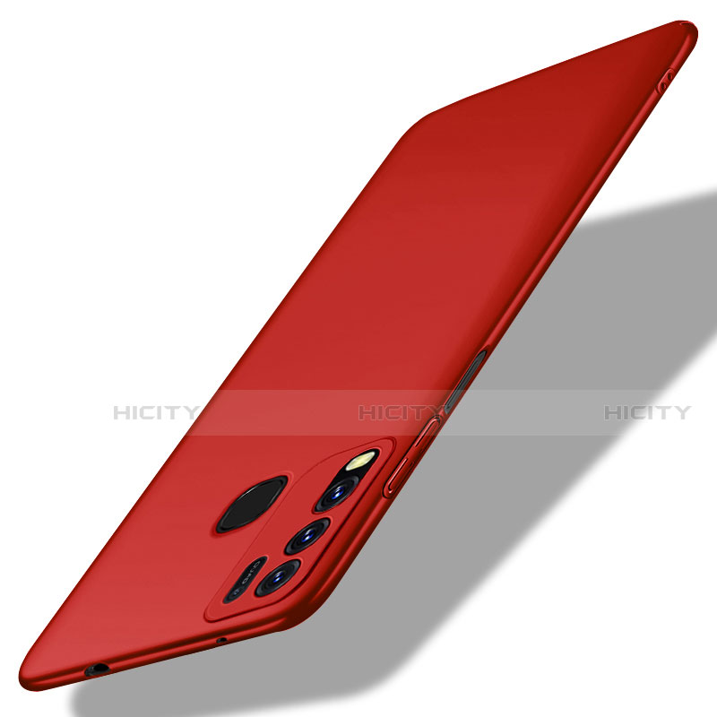 Coque Plastique Rigide Etui Housse Mat P02 pour Vivo Y50 Rouge Plus