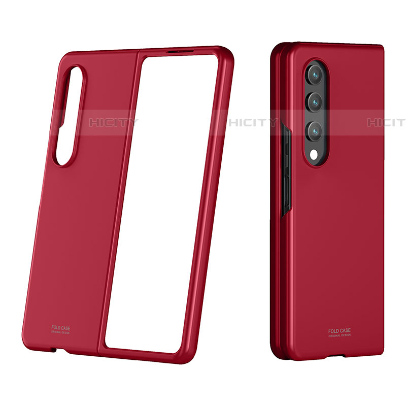 Coque Plastique Rigide Etui Housse Mat P03 pour Samsung Galaxy Z Fold4 5G Rouge Plus