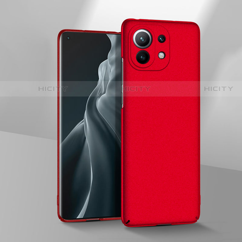 Coque Plastique Rigide Etui Housse Mat P03 pour Xiaomi Mi 11 Lite 4G Rouge Plus