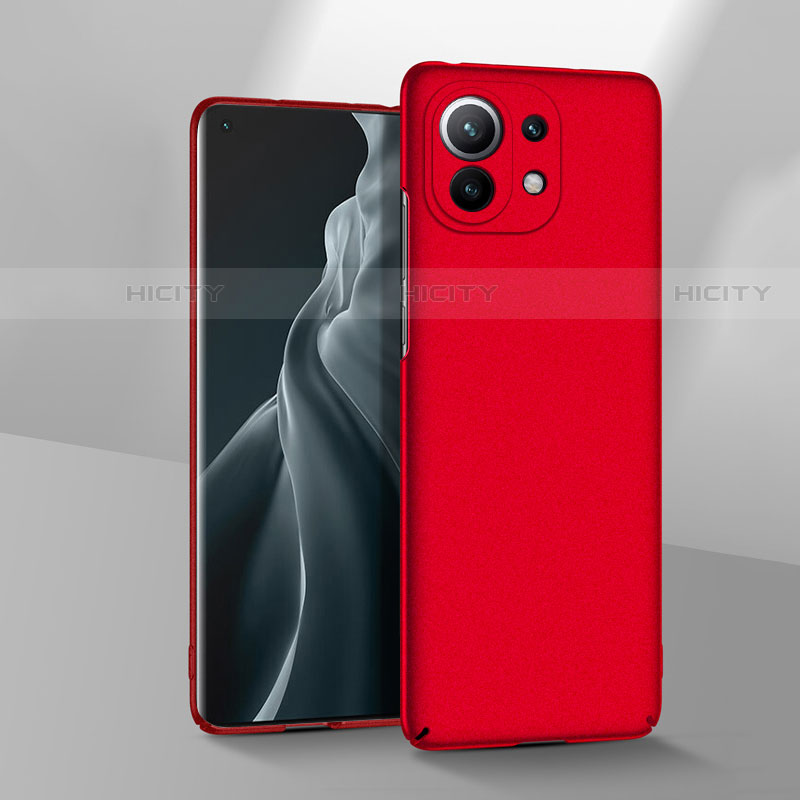 Coque Plastique Rigide Etui Housse Mat P03 pour Xiaomi Mi 11 Lite 5G Rouge Plus