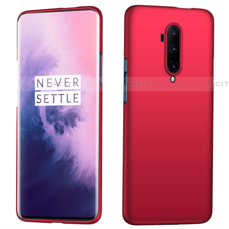 Coque Plastique Rigide Etui Housse Mat P04 pour OnePlus 7T Pro Rouge Plus