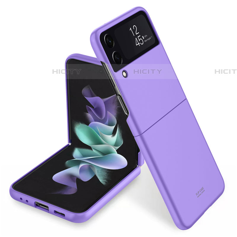 Coque Plastique Rigide Etui Housse Mat P04 pour Samsung Galaxy Z Flip4 5G Violet Plus