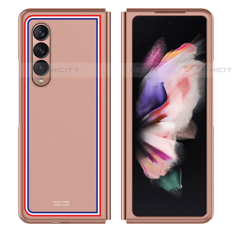 Coque Plastique Rigide Etui Housse Mat P06 pour Samsung Galaxy Z Fold4 5G Or Rose Plus