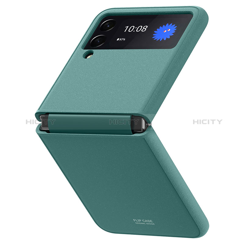 Coque Plastique Rigide Etui Housse Mat P07 pour Samsung Galaxy Z Flip3 5G Vert Plus