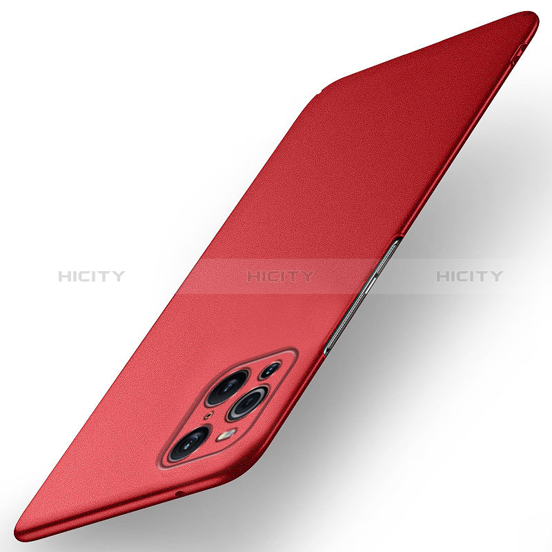 Coque Plastique Rigide Etui Housse Mat pour Oppo Find X3 5G Rouge Plus