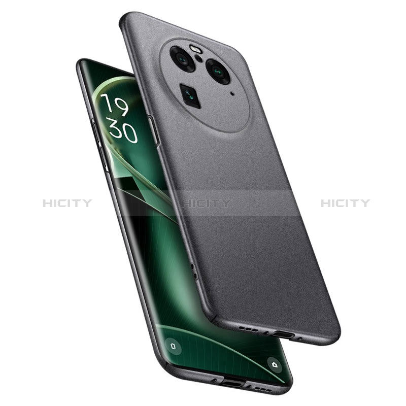 Coque Plastique Rigide Etui Housse Mat pour Oppo Find X6 Pro 5G Gris Fonce Plus