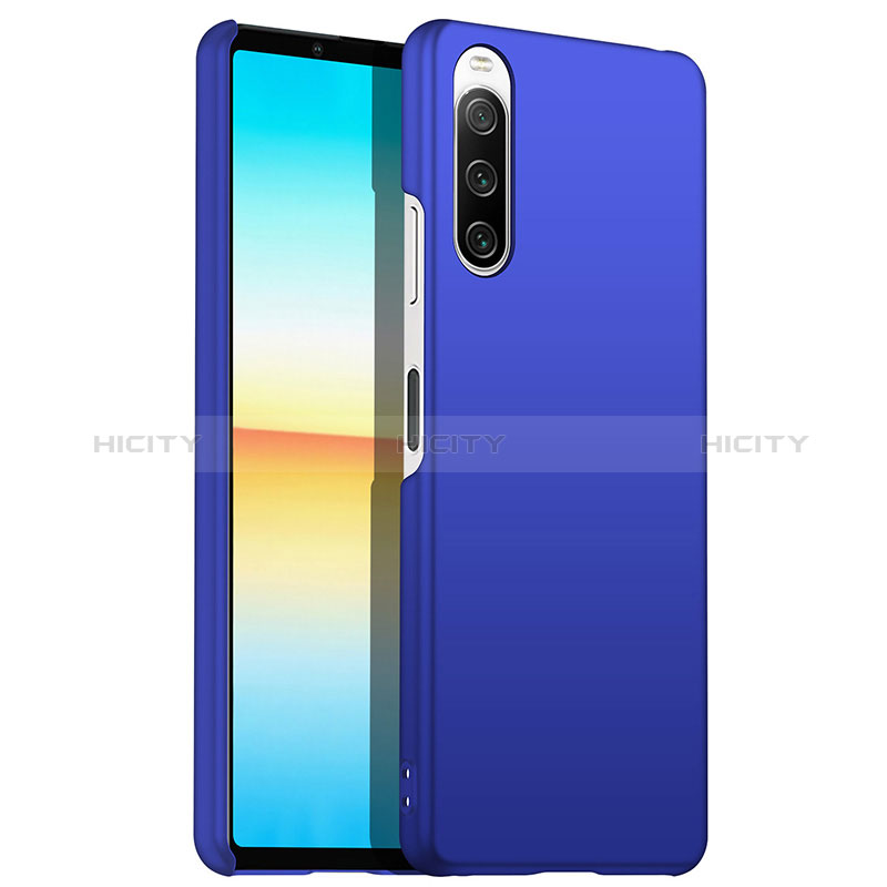 Coque Plastique Rigide Etui Housse Mat pour Sony Xperia 10 III Lite Bleu Plus