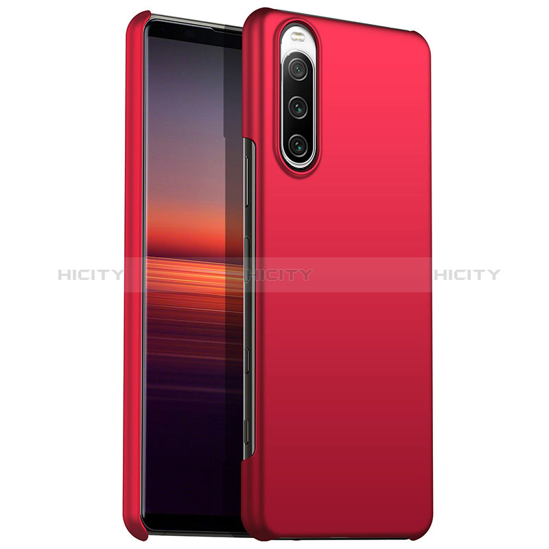 Coque Plastique Rigide Etui Housse Mat pour Sony Xperia 10 III Lite Rouge Plus