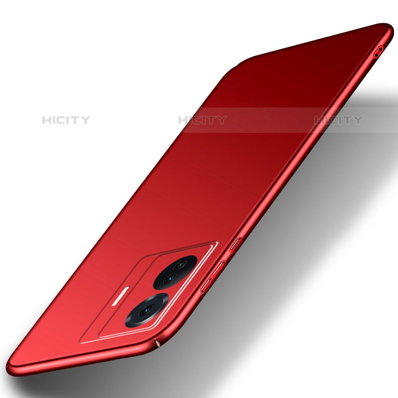 Coque Plastique Rigide Etui Housse Mat pour Vivo T1 Pro 5G Rouge Plus