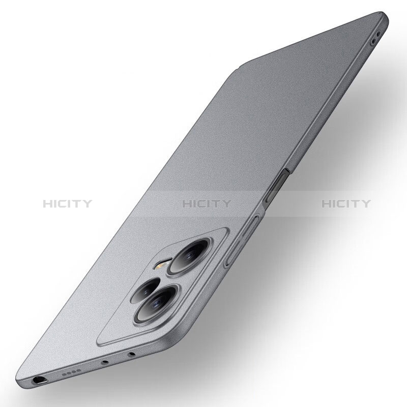 Coque Plastique Rigide Etui Housse Mat pour Xiaomi Redmi Note 12 5G Gris Plus