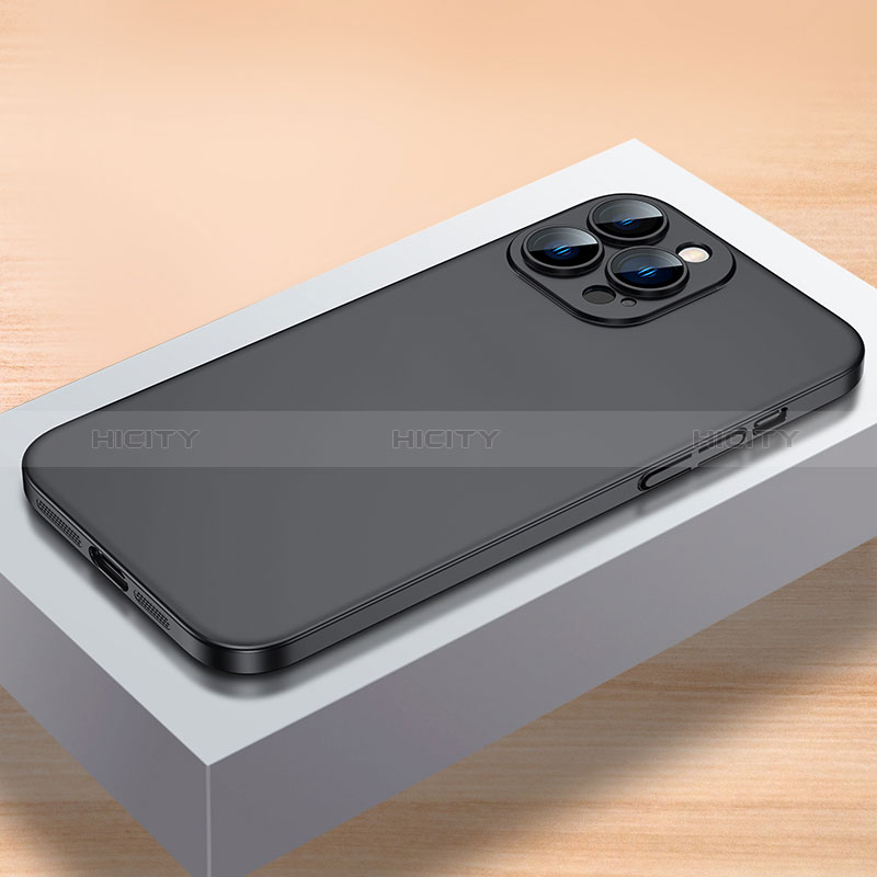 Coque Plastique Rigide Etui Housse Mat QC1 pour Apple iPhone 13 Pro Max Noir Plus