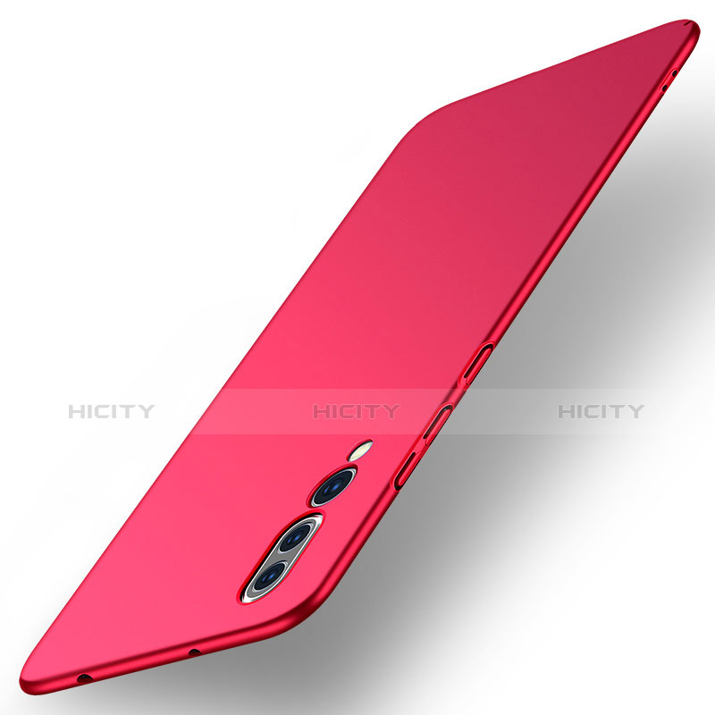 Coque Plastique Rigide Etui Housse Mat R01 pour Huawei P20 Pro Rouge Plus