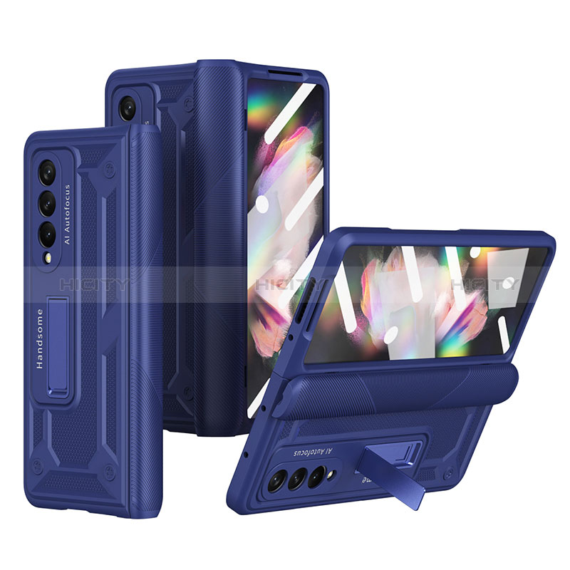 Coque Plastique Rigide Etui Housse Mat R03 pour Samsung Galaxy Z Fold3 5G Bleu Plus