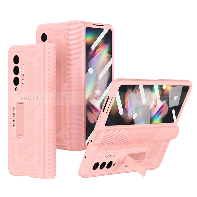 Coque Plastique Rigide Etui Housse Mat R03 pour Samsung Galaxy Z Fold3 5G Or Rose Plus