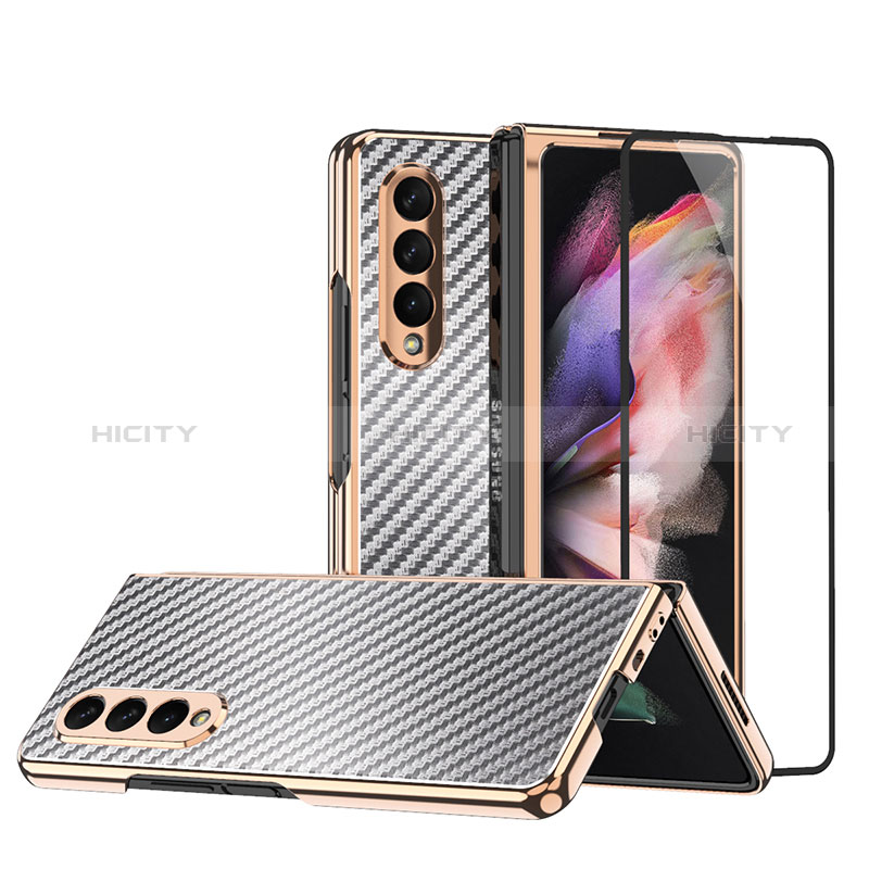 Coque Plastique Rigide Etui Housse Mat R05 pour Samsung Galaxy Z Fold3 5G Argent Plus