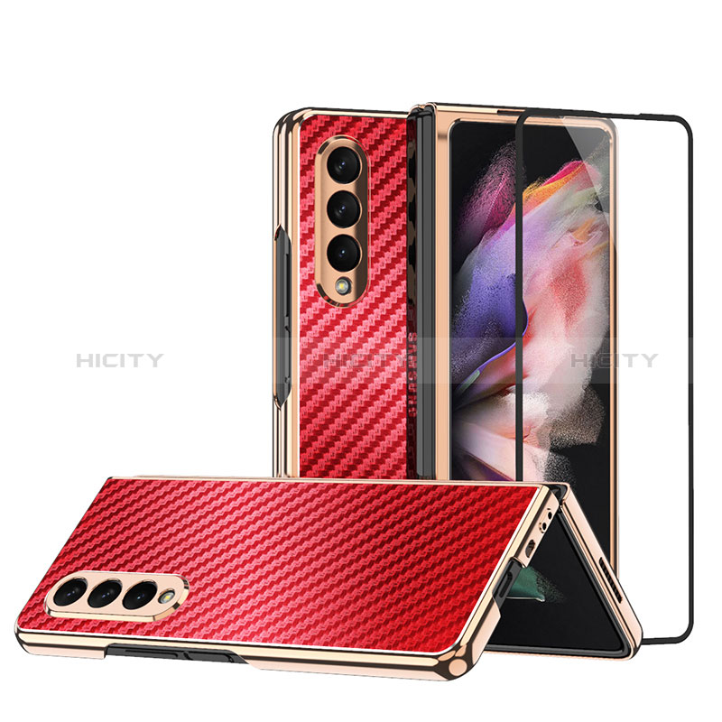 Coque Plastique Rigide Etui Housse Mat R05 pour Samsung Galaxy Z Fold3 5G Rouge Plus