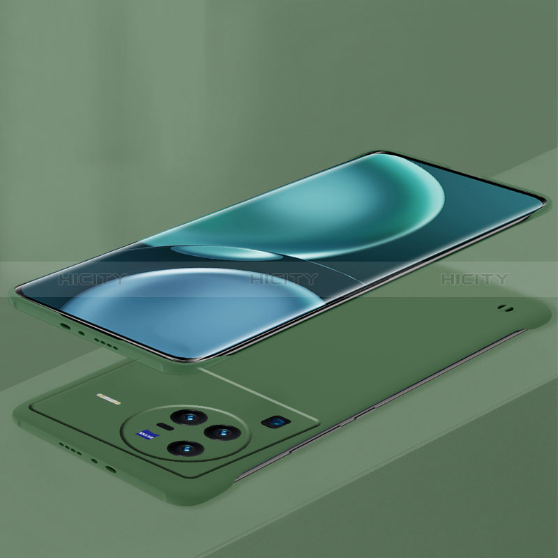 Coque Plastique Rigide Etui Housse Mat Sans Cadre P01 pour Vivo X80 Pro 5G Vert Nuit Plus