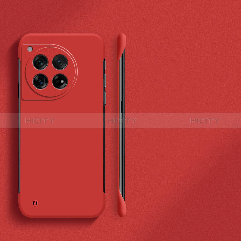 Coque Plastique Rigide Etui Housse Mat Sans Cadre pour OnePlus 12R 5G Rouge Plus