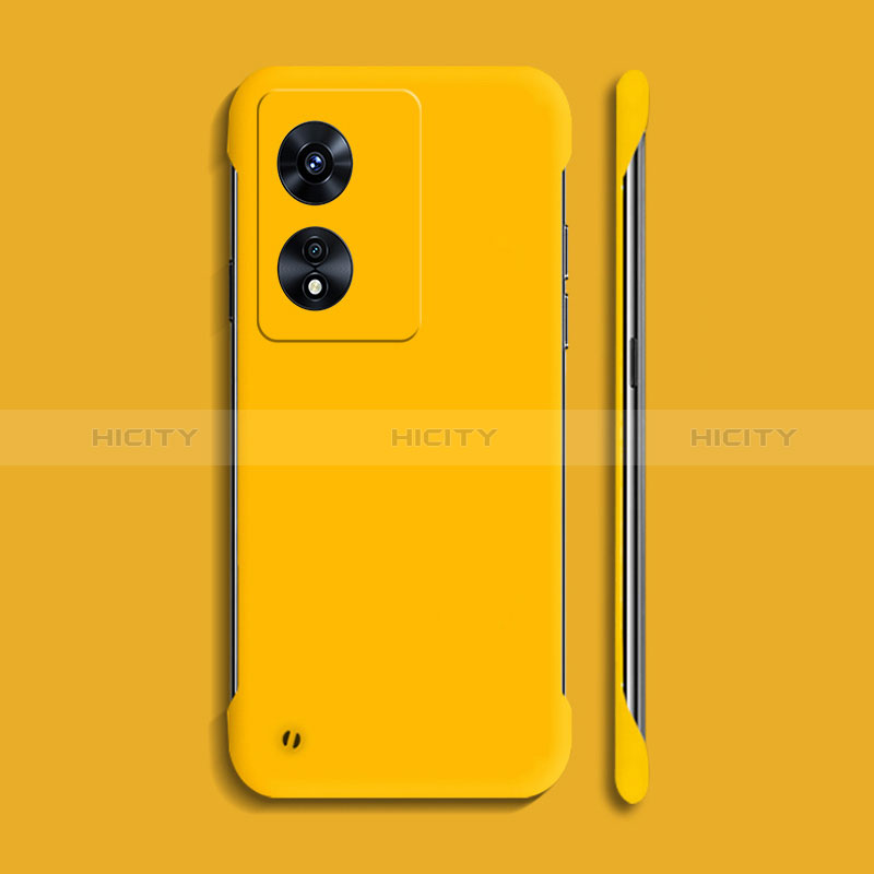 Coque Plastique Rigide Etui Housse Mat Sans Cadre pour Oppo A58 4G Jaune Plus