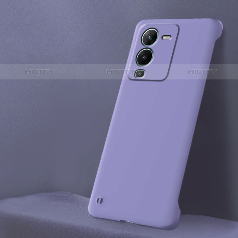 Coque Plastique Rigide Etui Housse Mat Sans Cadre pour Vivo V25 Pro 5G Violet Clair Plus