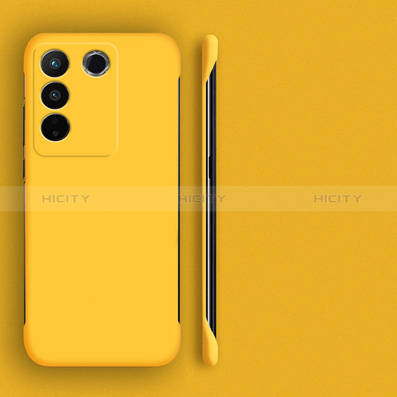 Coque Plastique Rigide Etui Housse Mat Sans Cadre pour Vivo V27 Pro 5G Jaune Plus