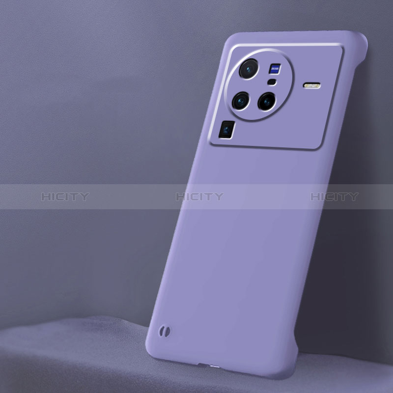 Coque Plastique Rigide Etui Housse Mat Sans Cadre pour Vivo X80 Pro 5G Violet Clair Plus