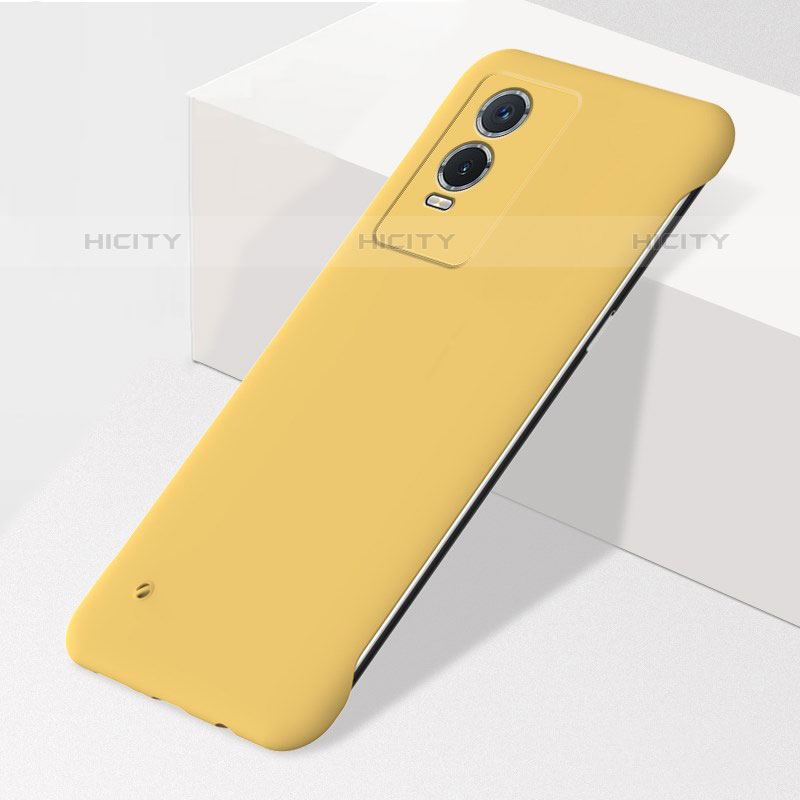 Coque Plastique Rigide Etui Housse Mat Sans Cadre pour Vivo Y74s 5G Jaune Plus