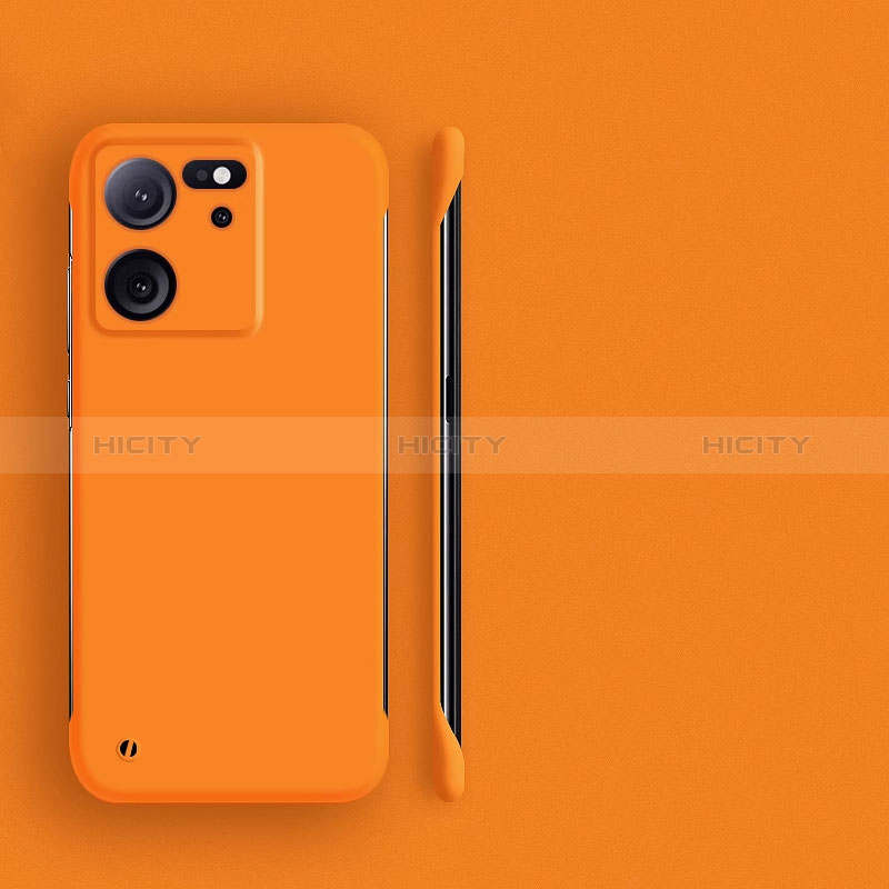 Coque Plastique Rigide Etui Housse Mat Sans Cadre pour Xiaomi Mi 13T Pro 5G Orange Plus