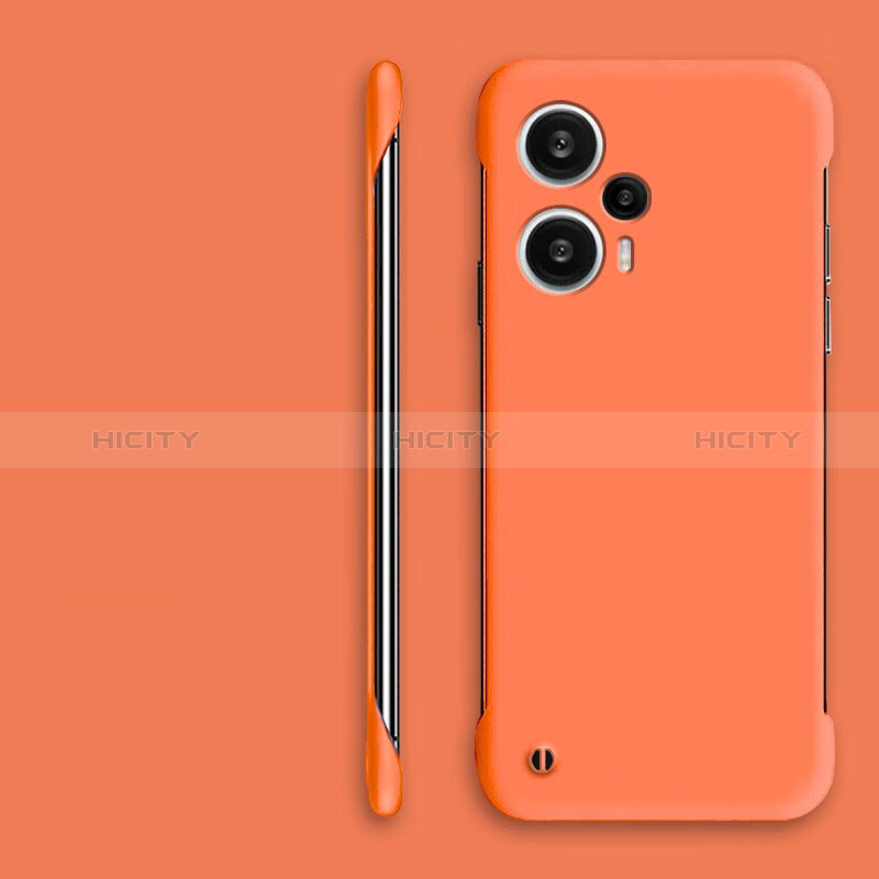 Coque Plastique Rigide Etui Housse Mat Sans Cadre pour Xiaomi Redmi Note 12 Turbo 5G Orange Plus