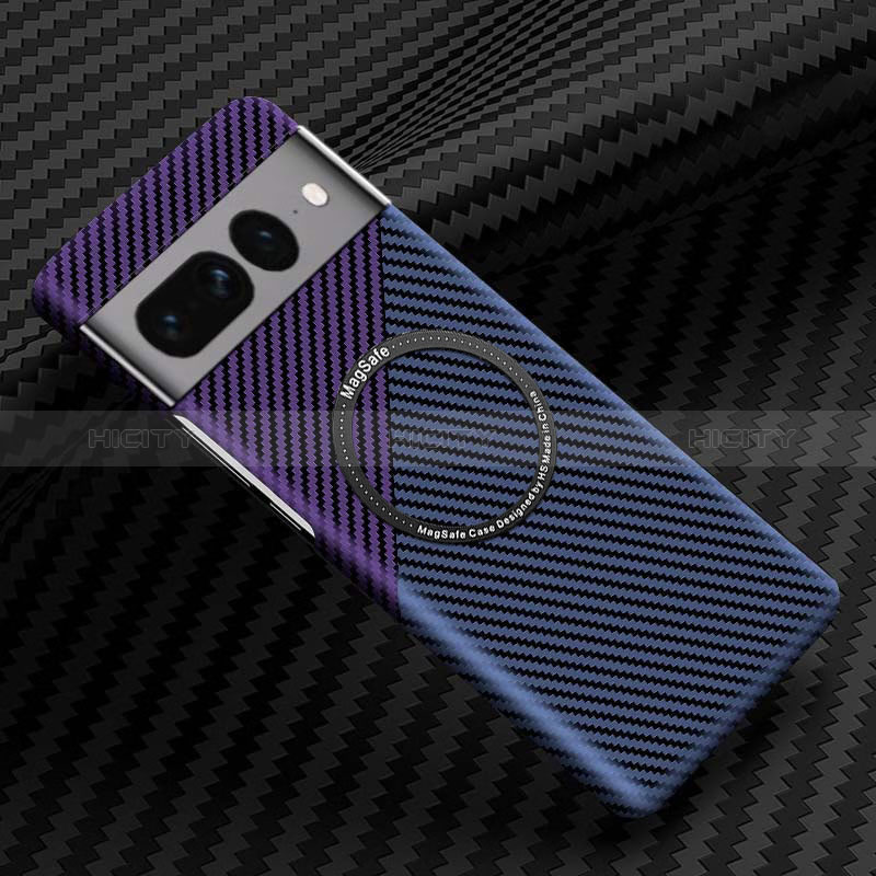 Coque Plastique Rigide Etui Housse Mat Serge avec Mag-Safe Magnetic Magnetique pour Google Pixel 7 Pro 5G Violet Plus