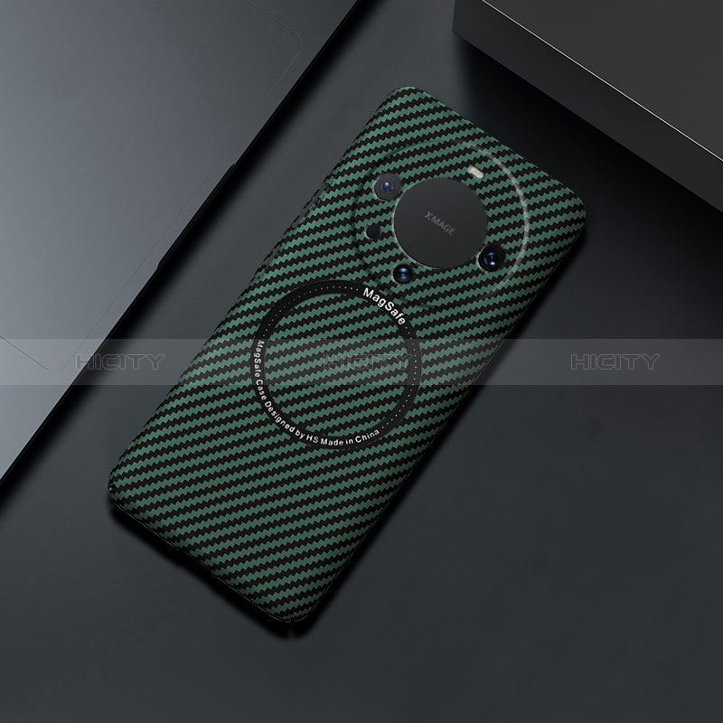 Coque Plastique Rigide Etui Housse Mat Serge avec Mag-Safe Magnetic Magnetique T01 pour Huawei Mate 60 Pro+ Plus Vert Plus