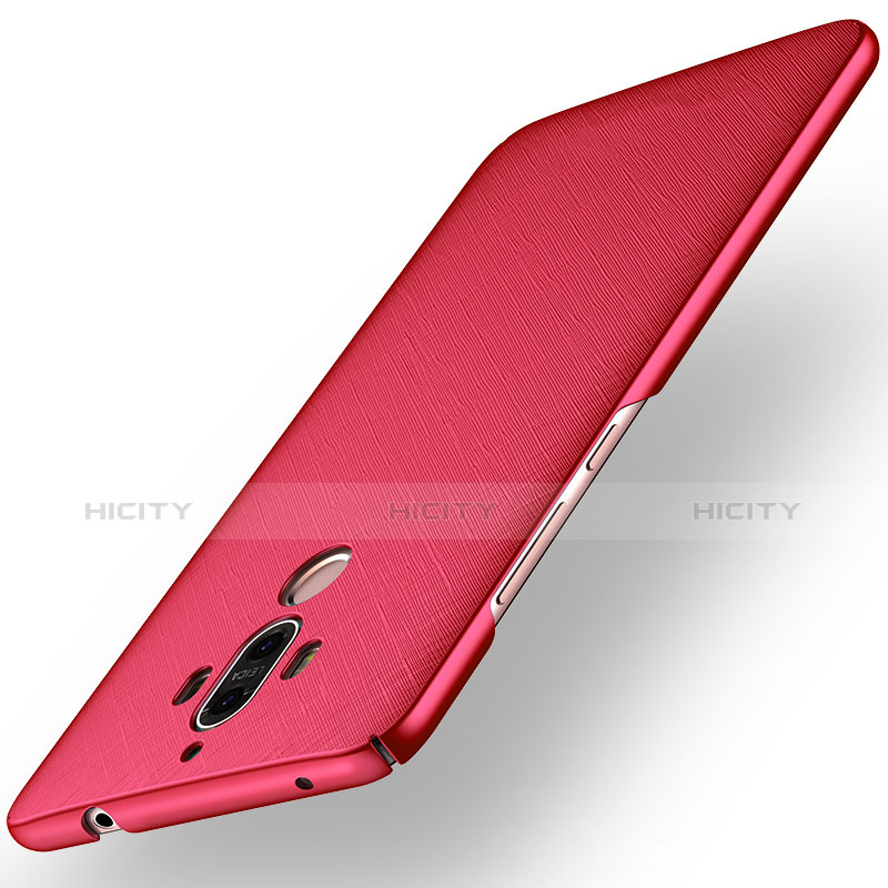 Coque Plastique Rigide Etui Housse Mat Serge pour Huawei Mate 9 Rouge Plus