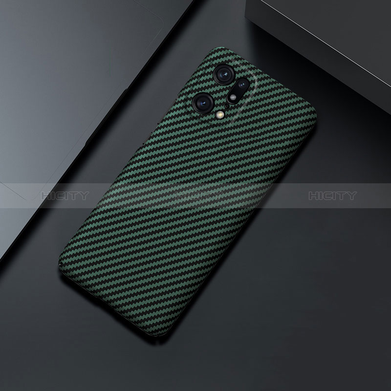 Coque Plastique Rigide Etui Housse Mat Serge pour Oppo Find X5 5G Vert Plus