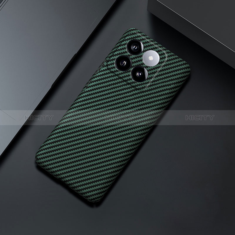 Coque Plastique Rigide Etui Housse Mat Serge pour Xiaomi Mi 14 5G Vert Plus