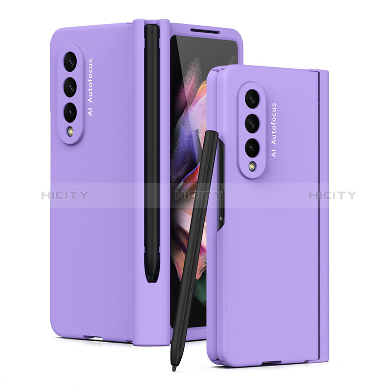 Coque Plastique Rigide Etui Housse Mat T01 pour Samsung Galaxy Z Fold3 5G Violet Plus