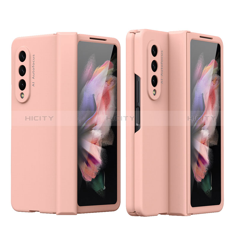 Coque Plastique Rigide Etui Housse Mat T02 pour Samsung Galaxy Z Fold3 5G Or Rose Plus