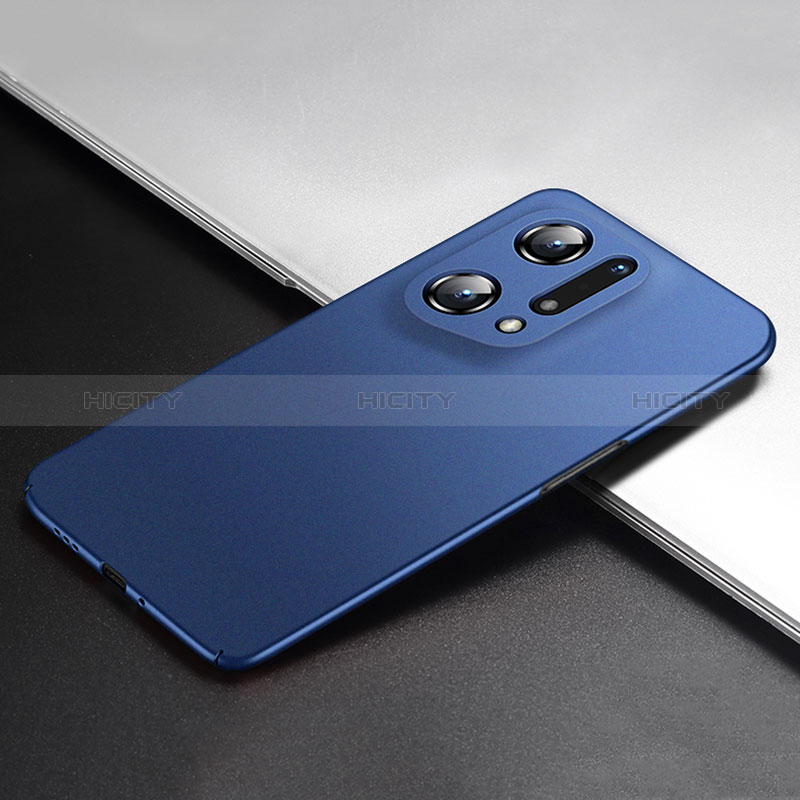 Coque Plastique Rigide Etui Housse Mat YK1 pour Oppo Find X5 5G Bleu Plus