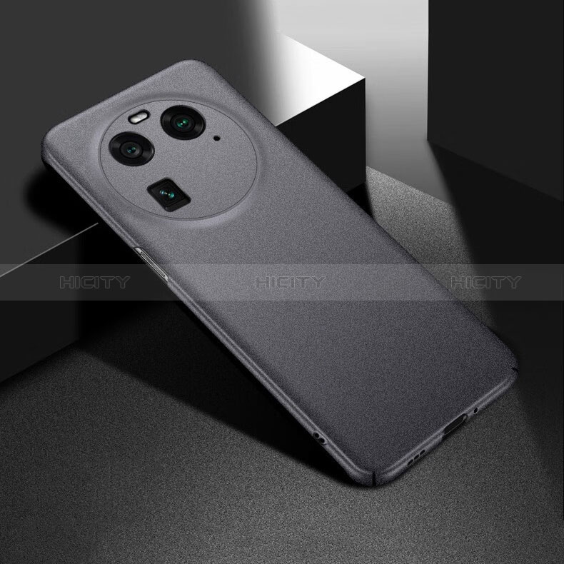 Coque Plastique Rigide Etui Housse Mat YK1 pour Oppo Find X6 5G Gris Fonce Plus