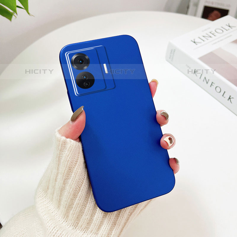 Coque Plastique Rigide Etui Housse Mat YK1 pour Vivo iQOO Z6 Pro 5G Bleu Plus