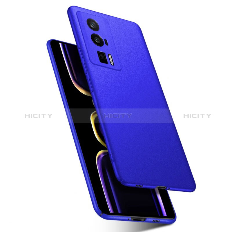 Coque Plastique Rigide Etui Housse Mat YK1 pour Xiaomi Poco F5 Pro 5G Bleu Plus