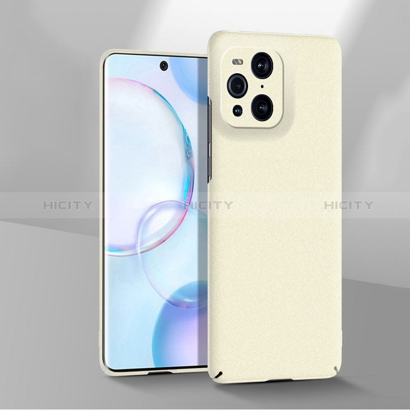 Coque Plastique Rigide Etui Housse Mat YK2 pour Oppo Find X3 5G Blanc Plus