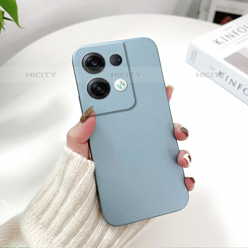 Coque Plastique Rigide Etui Housse Mat YK2 pour Oppo Reno9 Pro 5G Bleu Ciel Plus